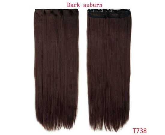 Girl & Women Very Long Dark Auburn 30 Inch Hair Extensions 5
