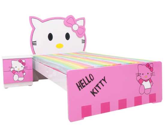 Hello Kitty Kids Bed with side table