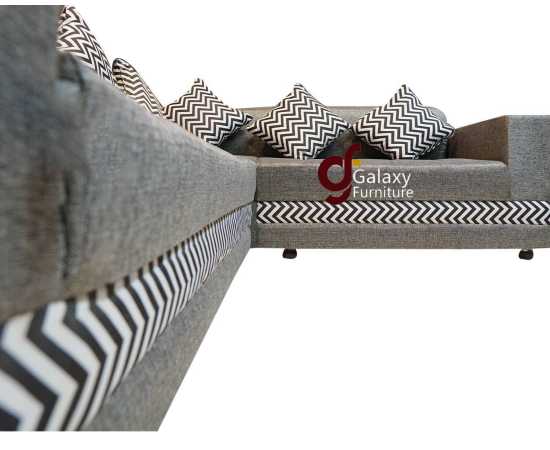 Shaggy L-Shape Sofa 5 seater