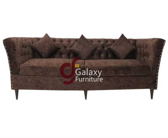 Chikoo Sofa Set (5 Seater) Velvet Modern Design Sofa Set