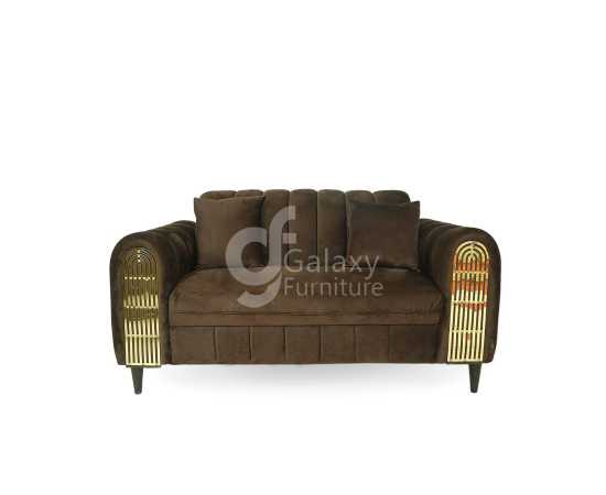 Brand New Five Seater Turkish Design Dark Brown Velvet Modern Design Sofa Set