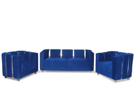 Five Seater Turkish Design Blue Velvet Modern Design Sofa Set