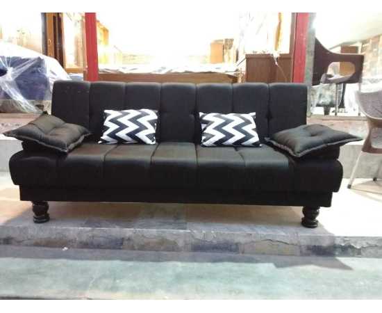 Black Sofa Cum bed fabric imported Black Jute length 6 ft and height 18 inches from ground