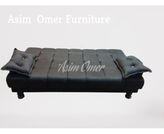 Black Sofa Cum bed fabric imported Black Jute length 6 ft and height 18 inches from ground