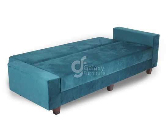 Galaxy D-Dot Mate Green velvet 02 Sofa cum Bed with Matching Table Diamond Supreme Foam
