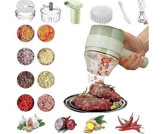 4 in 1 Handheld Electric Vegetable Cutter Set