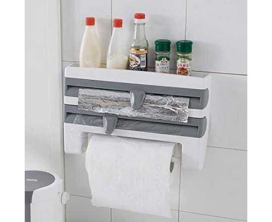 Wall roll holder Foil and Film Holder Kitchen Cling Film Dispenser