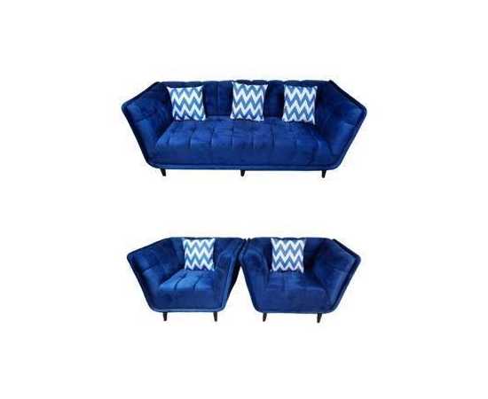 Blue Square Style Sofa 5 Seater Diamond Supreme