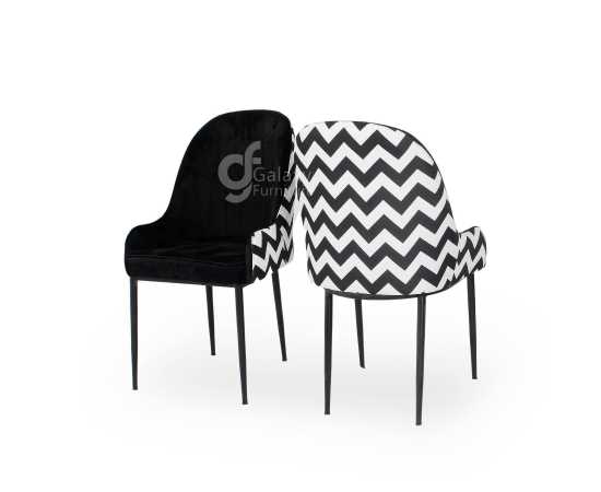 Fabric designers and comfortable black and white colors chairs