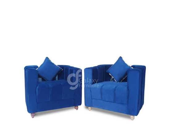 Five Seater Turkish Design Blue Velvet Modern Design Sofa Set