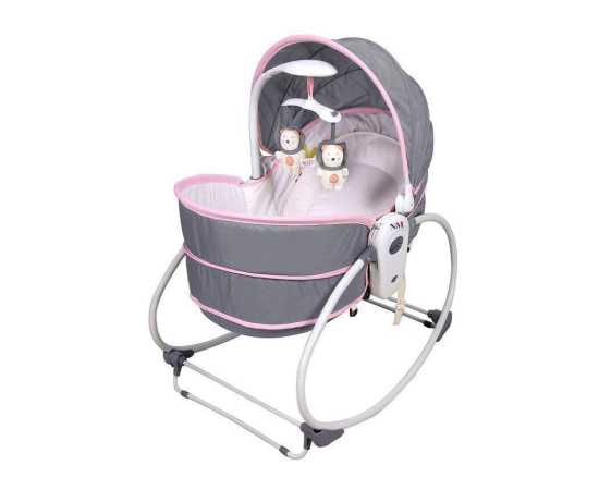 Mastela 5 In 1 Rocker, Bouncer Chair With Removable Bassinet 6033 (Purple)