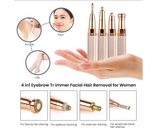 4 In 1 Facial Electric Shaver Kit For Women