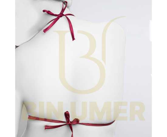 Bin Umer 2 PCS Western Style Honeymoon Panty & Bra Lingerie Set - Maroon