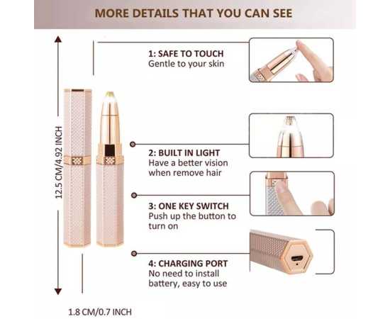 4 In 1 Facial Electric Shaver Kit For Women