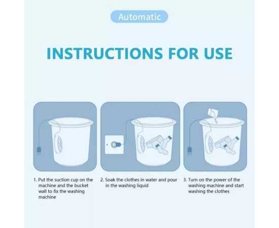 Mini USB Rotating Washing Machine Turbine