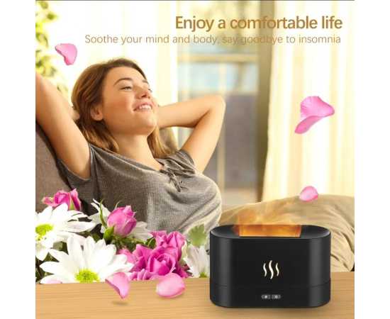 Simulation Colorful Flame Air Humidifier With LED Lighting