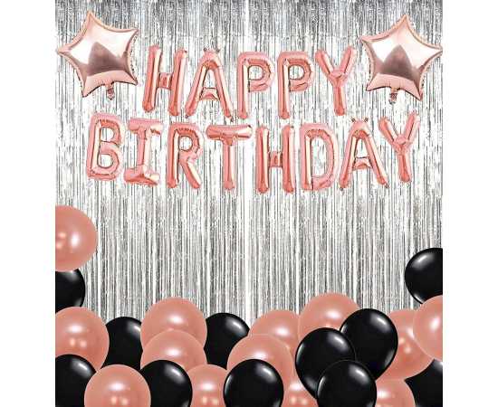 Happy Birthday Balloons For Decoration Kit