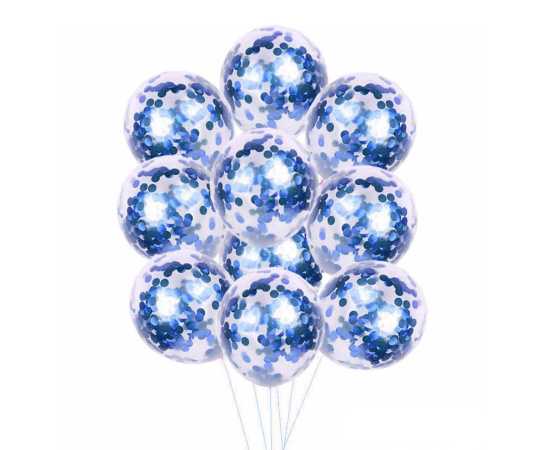 10 Pcs Confetti Balloons Pack For Birthday Decoration
