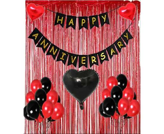 Happy Anniversary Red & Yellow Decoration Set