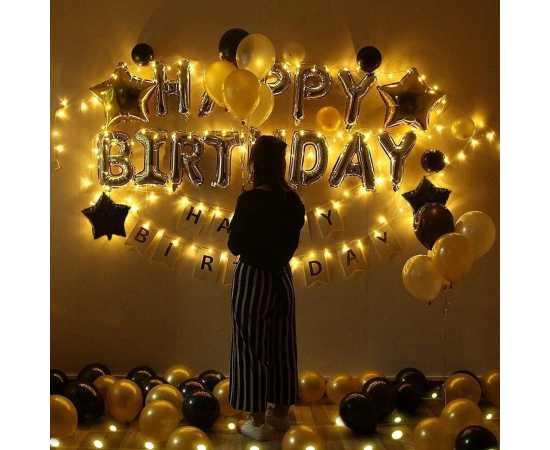 Glossy Happy Birthday Theme Decoration Balloons Set