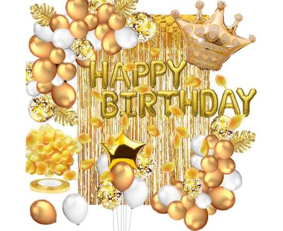 Golden Charming Birthday Party Decoration SetGolden Charming Birthday Party Decoration Set
