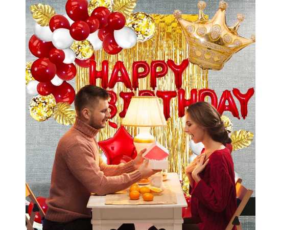 Red &Yellow Charming Birthday Decoration Balloons Set