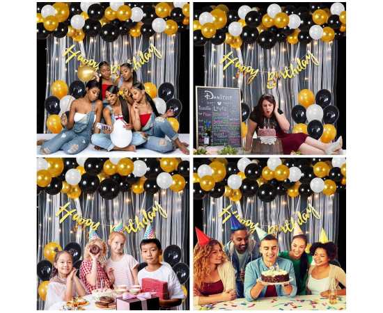 Rose Gold Birthday Decoration Balloons Set