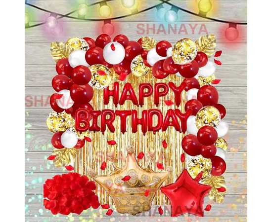 Red &Yellow Charming Birthday Decoration Balloons Set