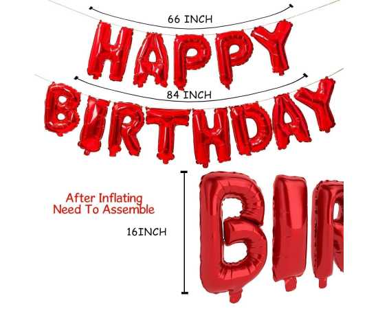 Red &Yellow Charming Birthday Decoration Balloons Set