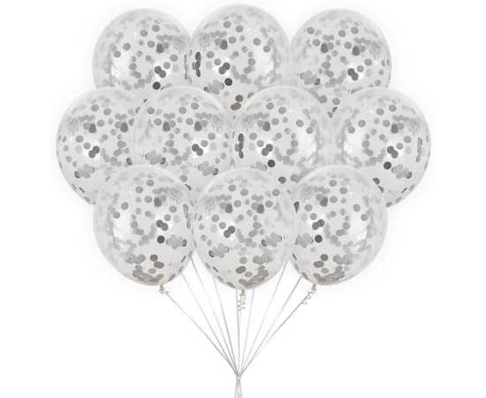 10 Pcs Confetti Balloons Pack For Birthday Decoration