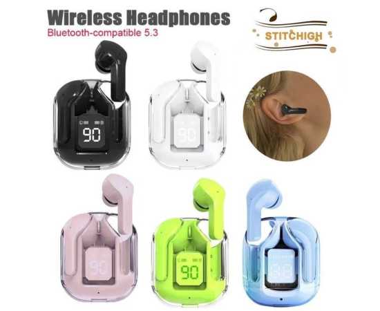 Air 31 Wireless Transparent Earbuds with Deep Bass