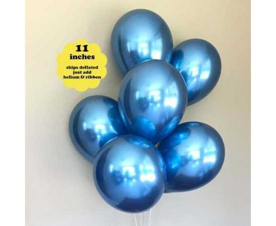 10 PCS Of Chrome Metallic Balloons Set For Wedding & Parties