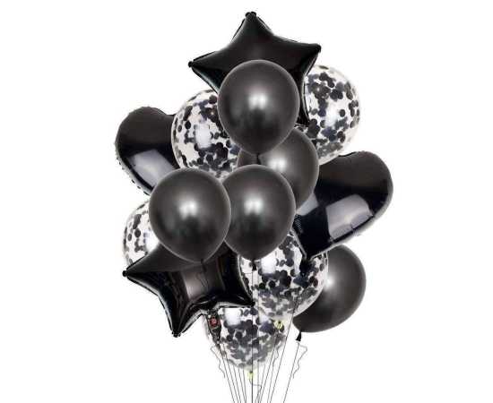 14 PCS Pack Foil Confetti Metallic Decoration Balloons Set