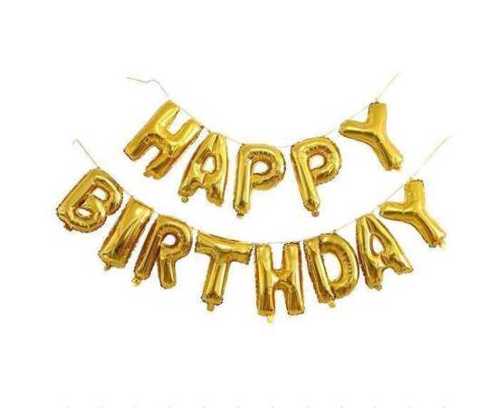 Glossy Happy Birthday Theme Decoration Balloons Set