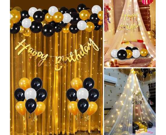 Rose Gold Birthday Decoration Balloons Set