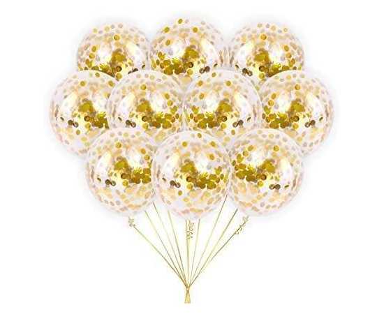10 Pcs Confetti Balloons Pack For Birthday Decoration