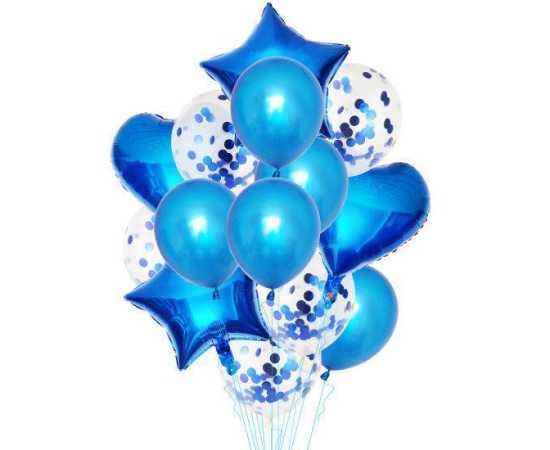 14 PCS Pack Foil Confetti Metallic Decoration Balloons Set