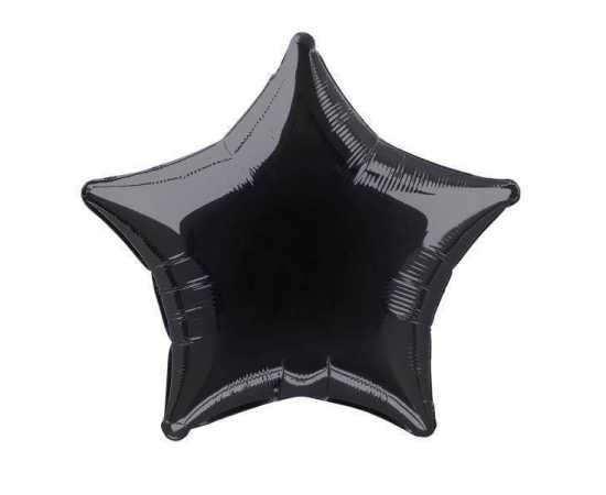 Happy Birthday Silver And Black Theme Balloons Set