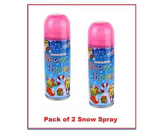 Pack Of 2 Party Poppers & 2 Snow Sprays For Birthday Parties
