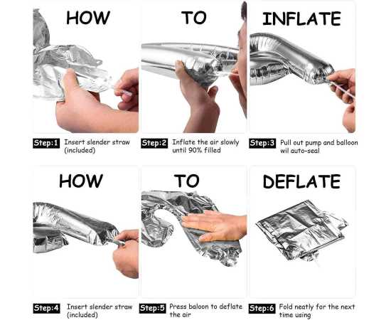 Happy Anniversary Foil Decoration Balloons With foil heart Set