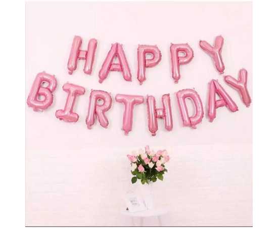 Amazing Pink Birthday Theme Balloons Set