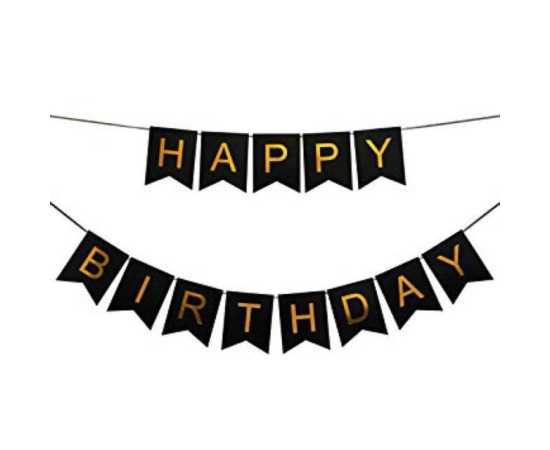 32 PCS Happy Birthday Golden Foil Metallic Balloons Set