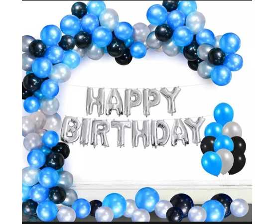 51 PCS Happy Birthday Foil Metallic Balloons Set