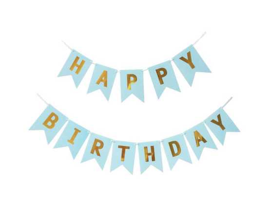 Beautiful Blue & Yellow Happy Birthday Theme Balloons Set