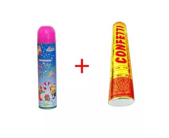 Party Popper With Snow Spray Combo Deal For Birthday