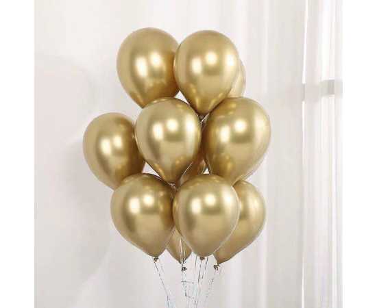 Happy Birthday Golden & White Complete Theme Balloons Set