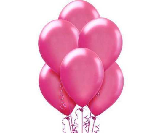Pink And Black Happy Birthday Theme Balloons Set