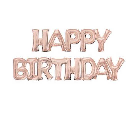 Pink & White Birthday Balloons Theme Set For Room Decor