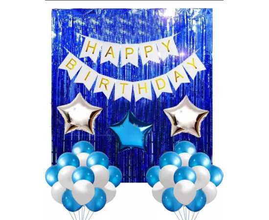 Graceful Theme Of Happy Birthday Card/Banner & Balloons Set