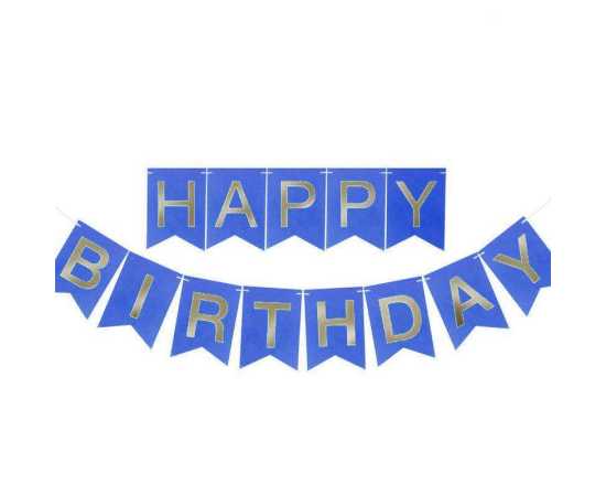 Happy Birthday Blue & Silver Theme Decoration Set